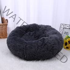 JW 반려동물 장모 마약 도넛 방석, 다크그레이
