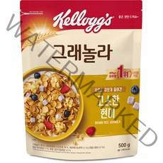 켈로그 고소한 현미 그래놀라 사르르 큐브 시리얼, 500g, 1개