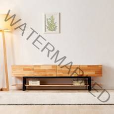 동서가구 니처 고무나무 1800 거실장 방문설치, 내추럴