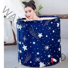 튼튼하고 널찍한 이동식 접이욕조 1인용 반신욕조 H65 x W70cm, 1개