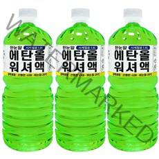 한눈알 에탄올 워셔액 사계절 식물성, 1.8L, 3개