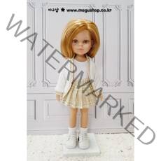 #구체관절인형옷(파올라 레이나 32cm한정)가디건스커트 4종의상(골드체크)(인형포함안됨)#마구샵#어린이날