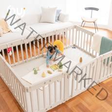 이누이베베 톰톰 모듈 항균 베이비룸 아기 안전문 펜스 울타리, 2P세트, 퓨어화이트