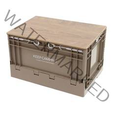 KEEP 캠핑 싱글 도어 오픈형 폴딩박스 51L + 전용 상판, 코코아(폴딩박스)