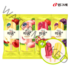 빙그레 따옴바 아이스크림 20개(납작복숭아 딸기 사과 패션프루트 택), 따옴바 복숭아5+딸기5+사과5+패