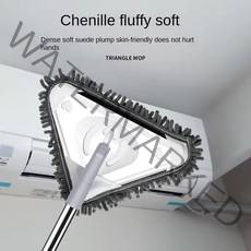 세차 버킷 돌리 새로운 360 ° 회전 조절 가능한 청소 걸레 삼각형 걸레 브러시 재사용 스핀 걸레 홈 바닥 벽 창 도구, 06 2M-4piece of cloth