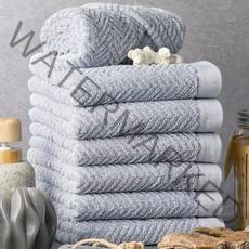 소프트터치 헤링본 코마사 호텔수건 170g 40수, 블루그레이, 7개