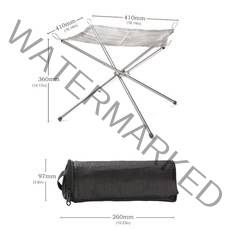 묠니르화로대 우드스토브 불멍화로대신제품 휴대용 화재 화상 구덩이 랙 야외 접이식 테이블 그릴 슈퍼 히