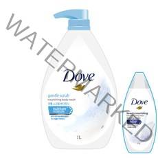 도브 젠틀스크럽 바디워시 {있소세트}, 1개+미니도브, 1L