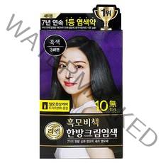 리엔 흑모비책 한방 크림염색제, 흑색, 4개