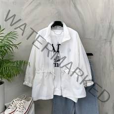 노멀 스트링 바람막이 야상 집업