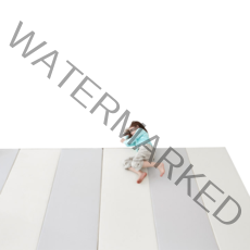 맘앤마음 3단 컴팩트 폴더매트 2p, 크림그레이