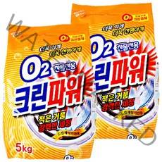 CJ O2 크린파워 분말세제, 5kg, 2개