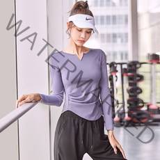 긴팔 요가복 기능성 탑 긴소매 커버업 상의 티 겨울 옷 필라테스 의상 티셔츠 운동복