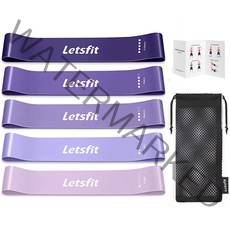 렛츠핏 라텍스 루프밴드 5종 세트, 퍼플계열