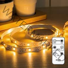 코멧 인테리어 붙이는 LED 줄조명 간접조명 1.2m + 리모컨 (USB전원), 웜화이트