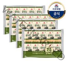 [사조대림] 해표 광천김 (4g x20봉) x4개 도시락김, 단일속성