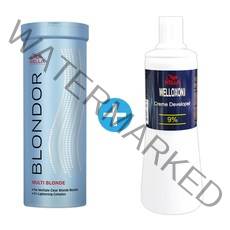 웰라 탈색약 파우더 400g + 웰라 웰록손 산화제 9% 1000ml