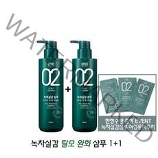 무배 아모스 녹차실감 지성용 샴푸 500g 1+1 탈모 증상 완화 깨끗한 두피 세정