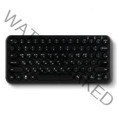 아이노트 충전식 멀티 페어링 블루투스 무선키보드, 텐키리스, X-KEY 38BTC, 블랙
