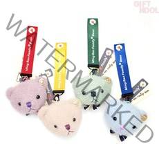 [천삼백케이] [기프트앤돌] 기프트앤돌 밍런 스트랩 리본 테디베어 MR-9848 8cm, 블루