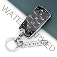 유투카 제네시스 G70 G80 G90 GV70 GV80 EQ900 자동차 TPU 키케이스 키홀더 키커버 키링 골드라인 실버라인 키용품 악세사리, TG-01, 실버_블랙