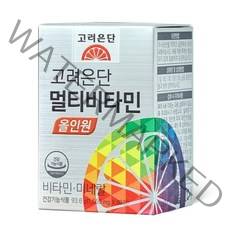 고려은단 멀티비타민 올인원 60정 대용량 데일리 순위 남녀공용 청소년 여성 남성 20대 30대 40대 천연 종합 멀티비타민 영양제 추천 효능 홈쇼핑 유재석 비타민, 2박스 120일분