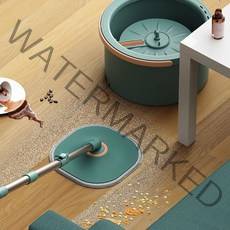 클린 회전 밀대걸레 통돌이 탈수 세척 봉 물 걸레