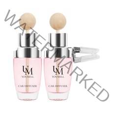 유멜 시그니처 차량용 디퓨저 20ml x 2p + 나무봉 2p + 벤트클립 2p 세트, 1세트, 피치코튼