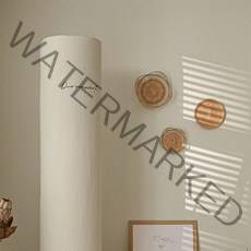 베베데코 모먼트 자수 스판 스탠드 원형 에어컨 커버, 베이지