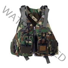 루어낚시 안전 조끼 낚시 조끼 배낚시 바다낚시 다용도 구명복 Koso 예쁜 포장 증정, 위장, 조정가능한 (50-100KG)