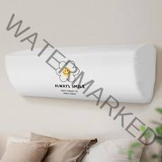 다샵 스판 3중직 스윗플라워 벽걸이 에어컨커버 트라이앵글, 화이트