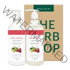 더허브샵 바디선물세트 2호 올리브 & 체리, 1세트