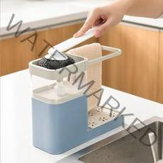 눌러쓰는 세제 디스펜서 보관함 세제 자동 펌핑 디스펜서, 그레이