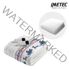 [2022년형] 이메텍 뉴 안티 박테리아 순면 전기요 더블 IMC-814 (산타)+화이트 면 전용커버