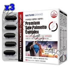 네이처그랜드 - 프리미엄 쏘팔메토 컴플렉스 1300mg x 90캡슐 x3 남성, 3box