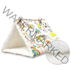 쥬맥스 앵무새 삼각침대 중형, 아이보리, 1개