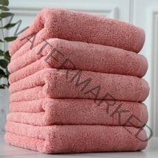 코튼클라우드 호텔수건 200g 40수 코마사, 코랄핑크, 5개