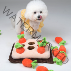 크래킷 당근밭 노즈워크 분리불안 해소 뽑기 삑삑이 강아지 장난감 훈련 토이