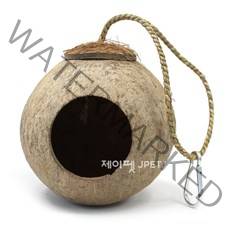 제이펫 앵무새 둥지 코코넛 둥지 새 둥지 짚둥지 Spet 각종사은품이 수두룩~~!, 매듭 걸이형 코코넛둥지