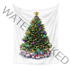 크리스마스벽장식 패브릭 포스터 가랜드 트리 태피스트리 새해 장식 벽걸이 카펫 홈 데코 요가 패드 침대보 비치 매트 선물, 01 75x58cm, 05 TGA3620