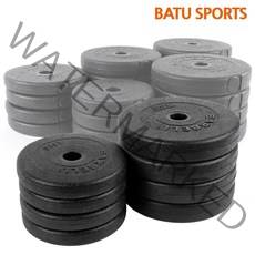 조립식 PVC 바벨 원판 1kg 1 5kg 2kg 2.5kg 3kg 5kg 7.5kg 10kg 경량 원판 25mm 아령 덤벨 역기봉 바벨바, 1KG - 2개 (2Kg)