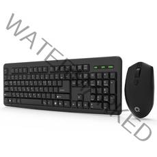큐센 무선 키보드 마우스 세트 + 키스킨, 블랙, MK210, 일반형