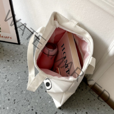 1+1 데일리 지퍼 에코백 숄더백