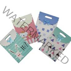 손잡이 리본 쇼핑백 5장/캐릭터 선물용 돌잔치 종이백, 00_03