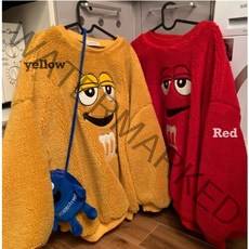 MM 엠엔엠 맨투맨 2color [양털 뽀글이 오버핏 우정 맨투맨 트윈룩 티셔츠]