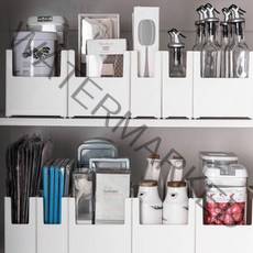 [비다하우스] 네임택 주방 싱크대 선반 정리함 수납함, 화이트