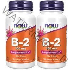 나우푸드 B-2 100mg 리보플라빈 캡슐, 100개입, 2개