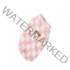 펫먼트 강아지옷 체크 뽀글이 후리스, 핑크