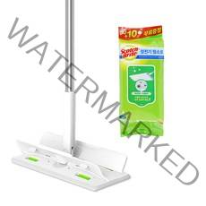 쓰리엠 대형 올터치 더블액션 막대걸레 + 일반형 정전기 청소포 30매 + 10매, 1세트